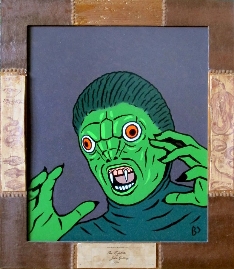 The Reptile est un hommage au filme de John Gilling produit par la Hammer Films