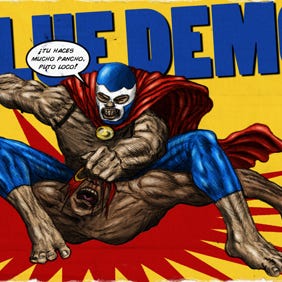 Couverture du magazine fictif Blue Demon