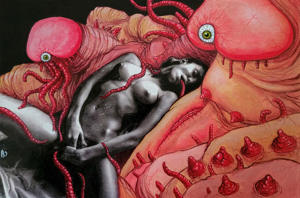 Transfert photo et peinture acrylique 